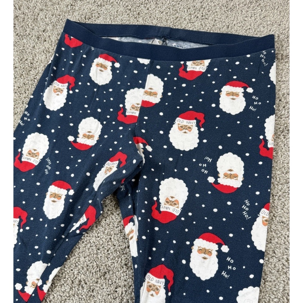 Old Navy Womens Christmas Pajama Leggings Santa All Over Print XL